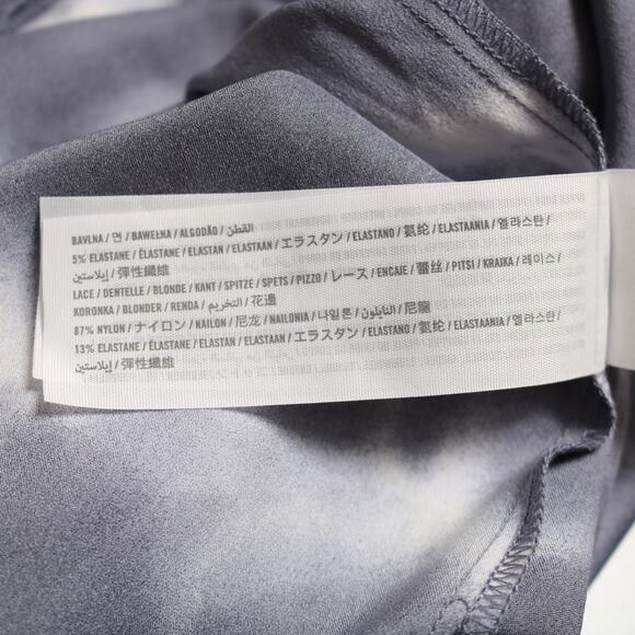 Abercrombie & Fitch Satin Tie Dye Bodysuit Gray White Cami Tank Top Size XS - Picture 10 of 12